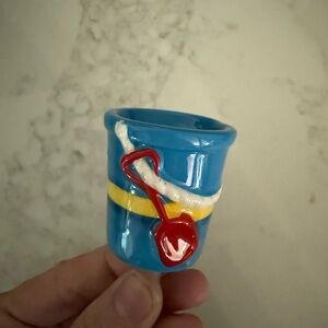 Nora Fleming Beach Pail Sand Bucket Blue A202 Mini RETIRED